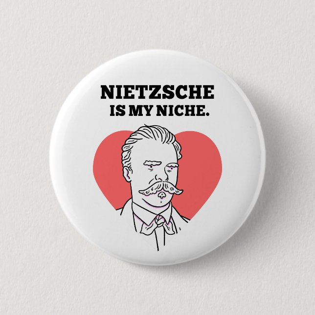 Nietzsche Es Mi Pin De Botón De Pun De Filosofía N (Anverso)