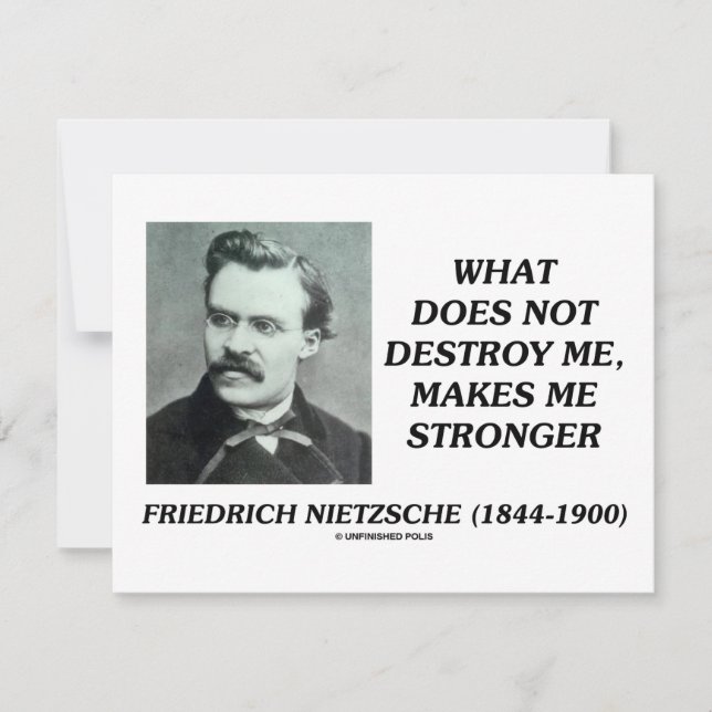 Nietzsche Lo que no me destruye hace más fuerte (Anverso)