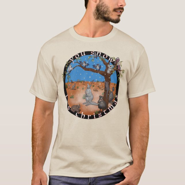 Nieva son Navidades - camiseta australiana de fuer (Anverso)