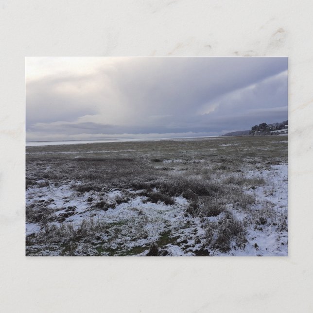 Nieve a través de la tarjeta postal de la bahía (Anverso)