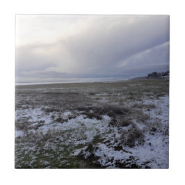 Nieve Al Otro Lado De La Bahía De Tejas Cerámicas