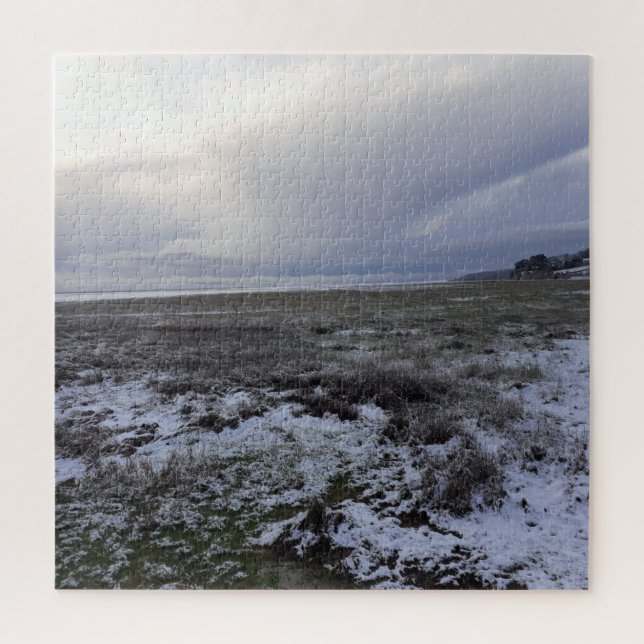 Nieve Al Otro Lado Del Rompecabezas De La Bahía (Vertical)