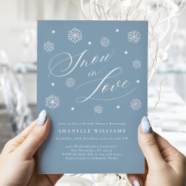 Nieve azul turbia en amor Invitación a ducha de no