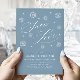 Nieve azul turbia en amor Invitación a ducha de no