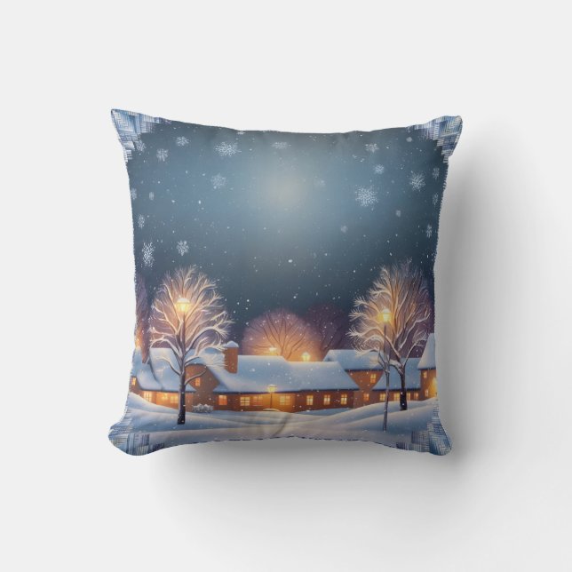 Nieve cálida nocturna en el Cojín decorativo (Anverso)