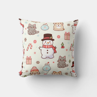 Nieve de gato Cojín decorativo