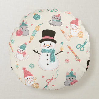 Nieve de gato Cojín decorativo