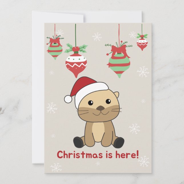 Nieve de Navidad de nutria Animales de invierno Nu (Anverso)