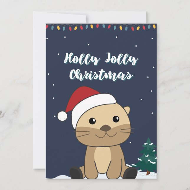 Nieve de Navidad de nutria Animales de invierno Nu (Anverso)