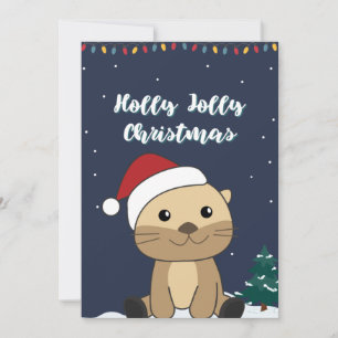 Nieve de Navidad de nutria Animales de invierno Nu