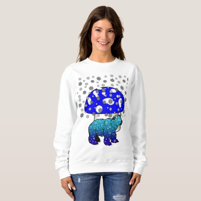 Nieve de oso polar vintage de sudadera (Anverso completo)