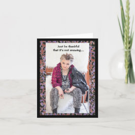 Nieve de zapatos en esta tarjeta de felicitación d