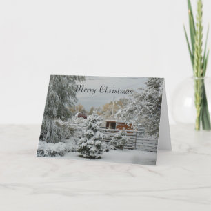 Nieve del invierno en tarjeta de Navidad de Utah