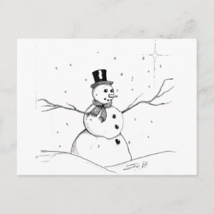 Nieve del navidad, hombre - tarjeta de