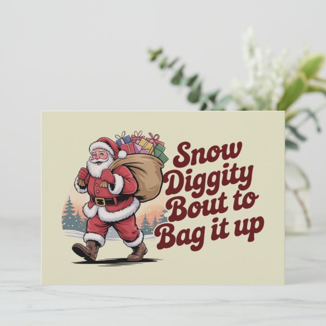 Nieve Diggity a punto de embolsarlo todo Navidad r (Anverso de pie)