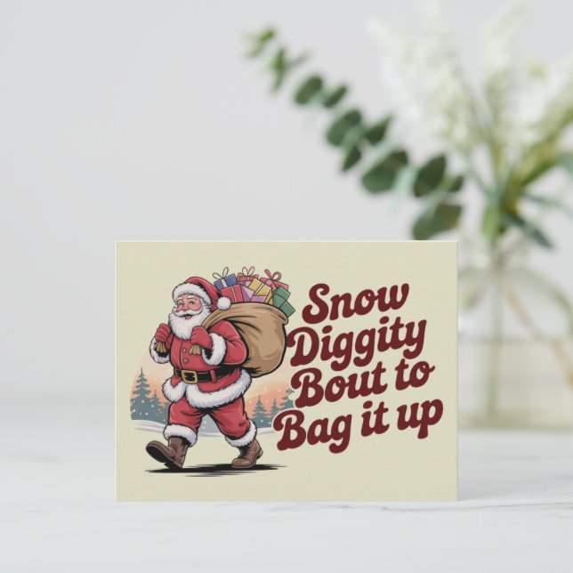 Nieve Diggity a punto de embolsarlo todo Navidad r (Anverso de pie)