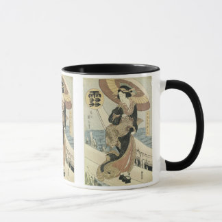 Nieve, Eizan, años 1830, tazas y aderezos