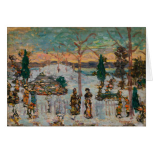 Nieve en abril por Maurice Prendergast, Arte Antig