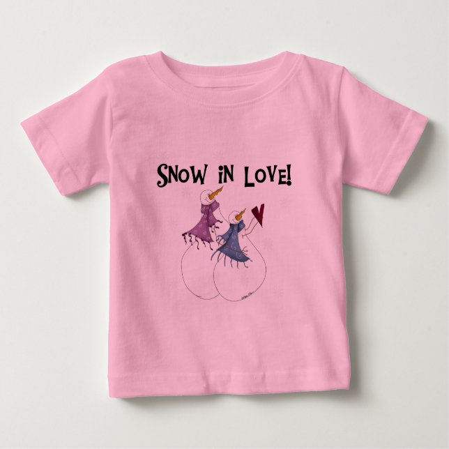 Nieve en amor Camisetas y regalos de Snowman (Anverso)