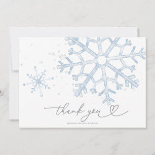 Nieve en amor Ducha De Novias Gracias Tarjeta