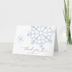 Nieve en amor Ducha De Novias Gracias Tarjeta