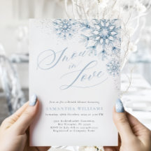 Nieve en amor Invitación a ducha de novias