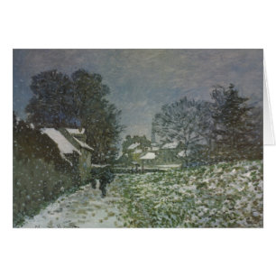 Nieve en Argenteuil por Claude Monet