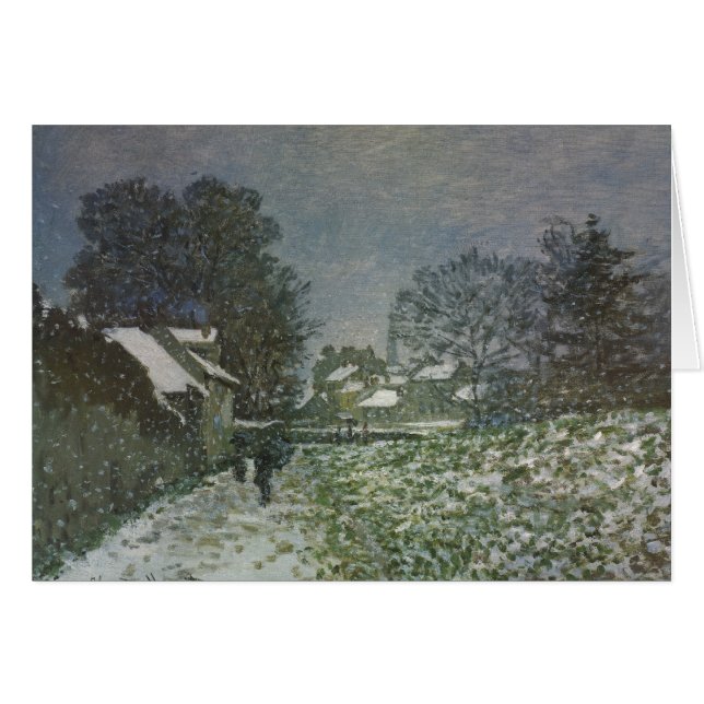 Nieve en Argenteuil por Claude Monet (Anverso (Horizontal))