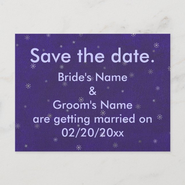 Nieve en azul, Tarjetas postales de guardar la fec (Anverso)