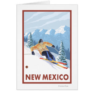Nieve en declive SkierNew México