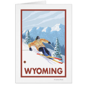 Nieve en declive SkierWyoming