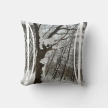 Nieve en el bosque 1 LS Almohada cojín