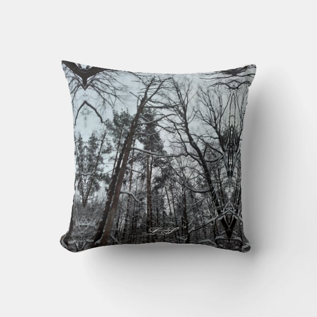 Nieve en el bosque Almohada LS Throw (Anverso)