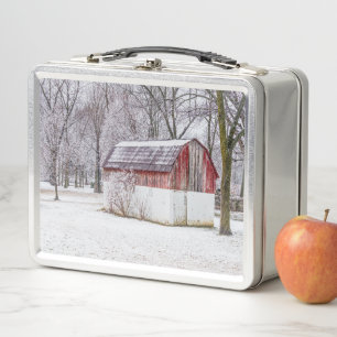 Nieve En El Granero Rojo