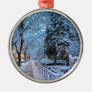 Nieve en el ornamento Metalizado de Montreal