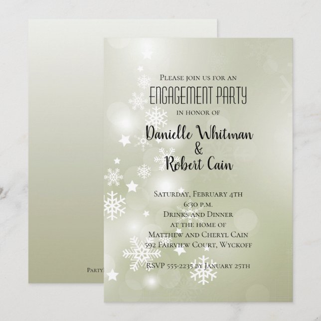 Nieve en elegante acuarela abstracta de salvia (Anverso / Reverso)