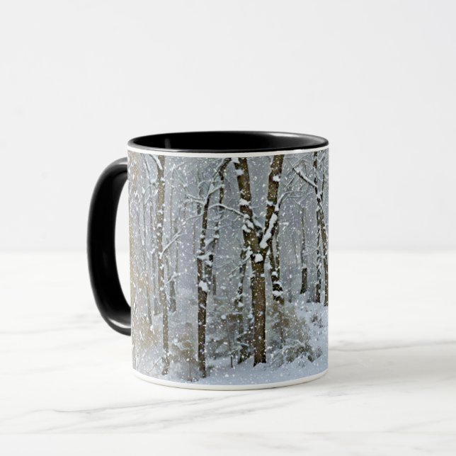 Nieve en la Copa de Arte Mug de Invierno (Anverso izquierdo)