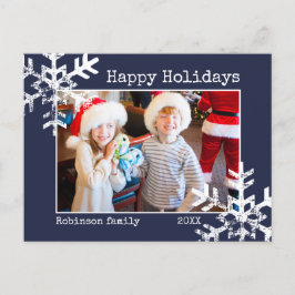 Nieve feliz festividad Navidad de foto azul