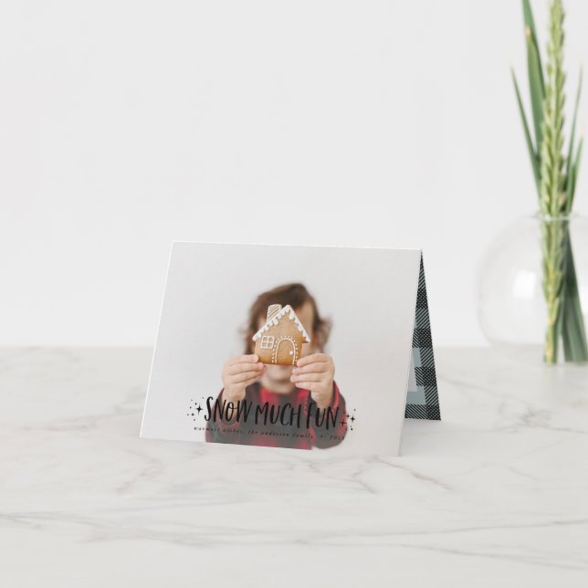 Nieve mucho divertido guión de fotos texto y famil (Anverso)