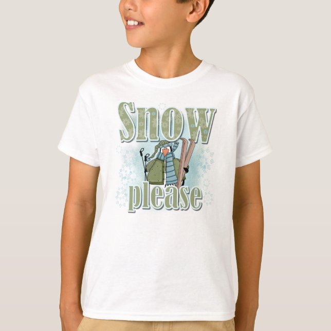Nieve para los Pingüinos Por favor camisetas y reg (Anverso)