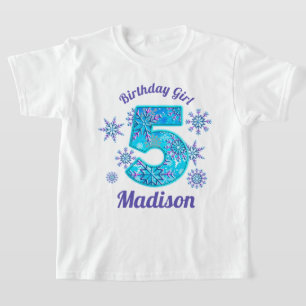 Nieve Quinto cumpleaños camiseta congelada