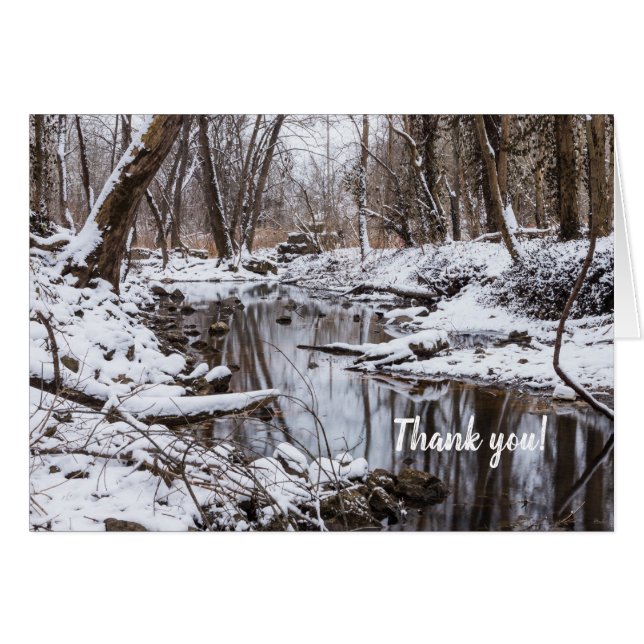 Nieve Riverside Gracias Notecard (Anverso (Horizontal))