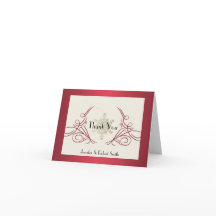 Nieve Roja y Dorada Agradecimiento de Boda