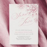 Nieve rosa en el amor Invitación a ducha de novias