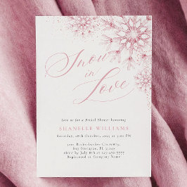 Nieve rosa en el amor Invitación a ducha de novias