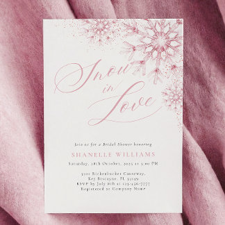 Nieve rosa en el amor Invitación a ducha de novias