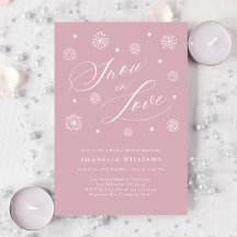 Nieve rosada y turbia en amor Invitación a ducha d