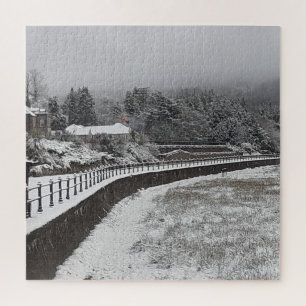 Nieve Sobre El Rompecabezas Del Rompecabezas De Ji