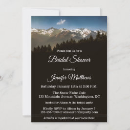 Nieve sobre Invitación a ducha de novias en invier