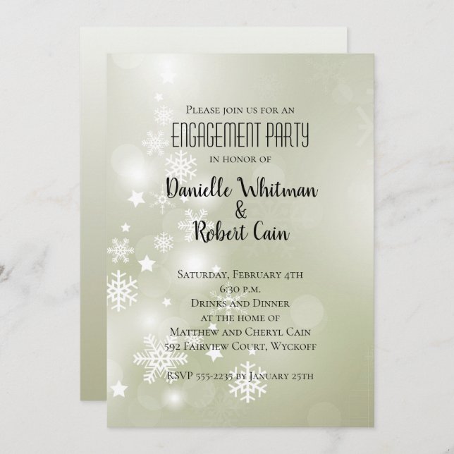 Nieve sobre la elegancia de Sage Abstract acuarela (Anverso / Reverso)